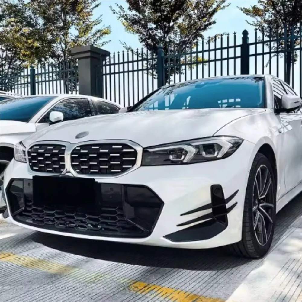 For BMW 3 Series G20 G21 LCI M Sport 2023+ ABS Front Bumper Duck Wing Automatic Front Bumper Body Lip Splitter Decoration Kit