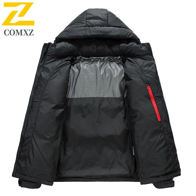 COMXZ Quilted Jacket Fashion Classic Handsome Streetwear Loose Lightweight Puffer Jacket 2025 Warm Winter Padding Men's Clothing