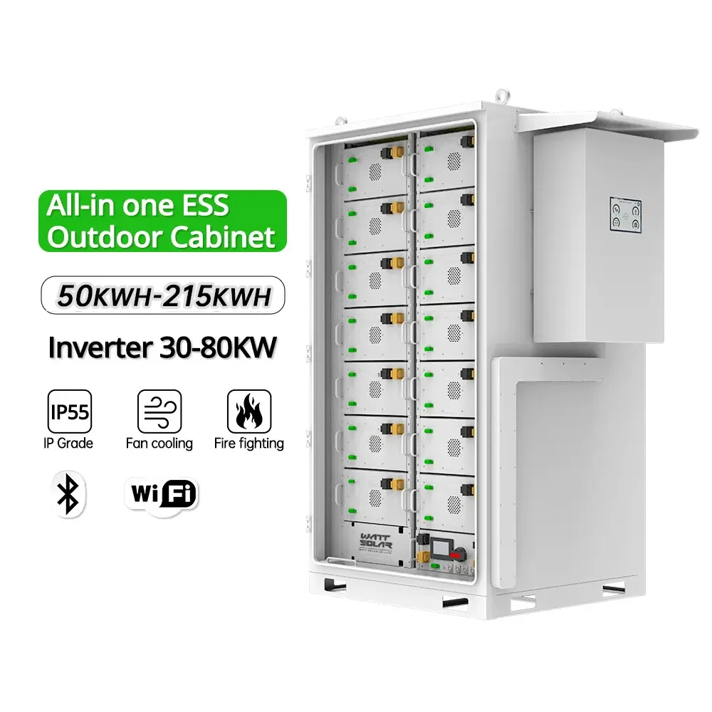 Watt Solar All in One Solar ESS 50kwh 100kwh 150kwh 200kwh 250kwh Outdoor Lifepo4 Solar Energy Storage Battery
