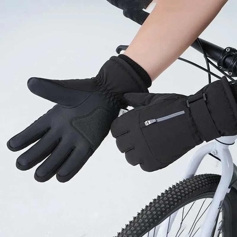 Winter Skiing Gloves Thickened Warm Skidproof Water-Resistant Touch Screen Wrist Lengthened Cycling Ski Gloves