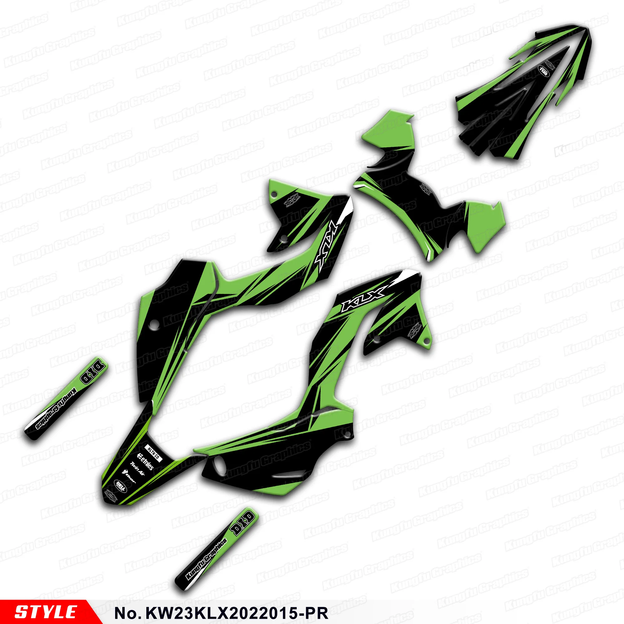 

JY RACING Motorcycle Graphics Wrap Design for Kawasaki KLX 230 KLX230 2020 2021 2022, Protector, KW23KLX2022015-PR