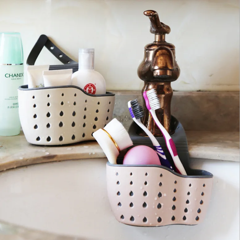 Soap Sponge Drain Rack Sink Shelf Dish Drainer Portable Hanging Drain Basket Kitchen Gadget Kitchen Organizer Accessory