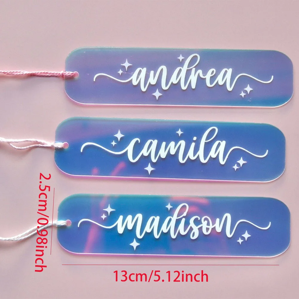 Customized personalized acrylic bookmarks, a gift specially designed for book lovers. Handmade bookmarks with tassels, a gift fo view 4