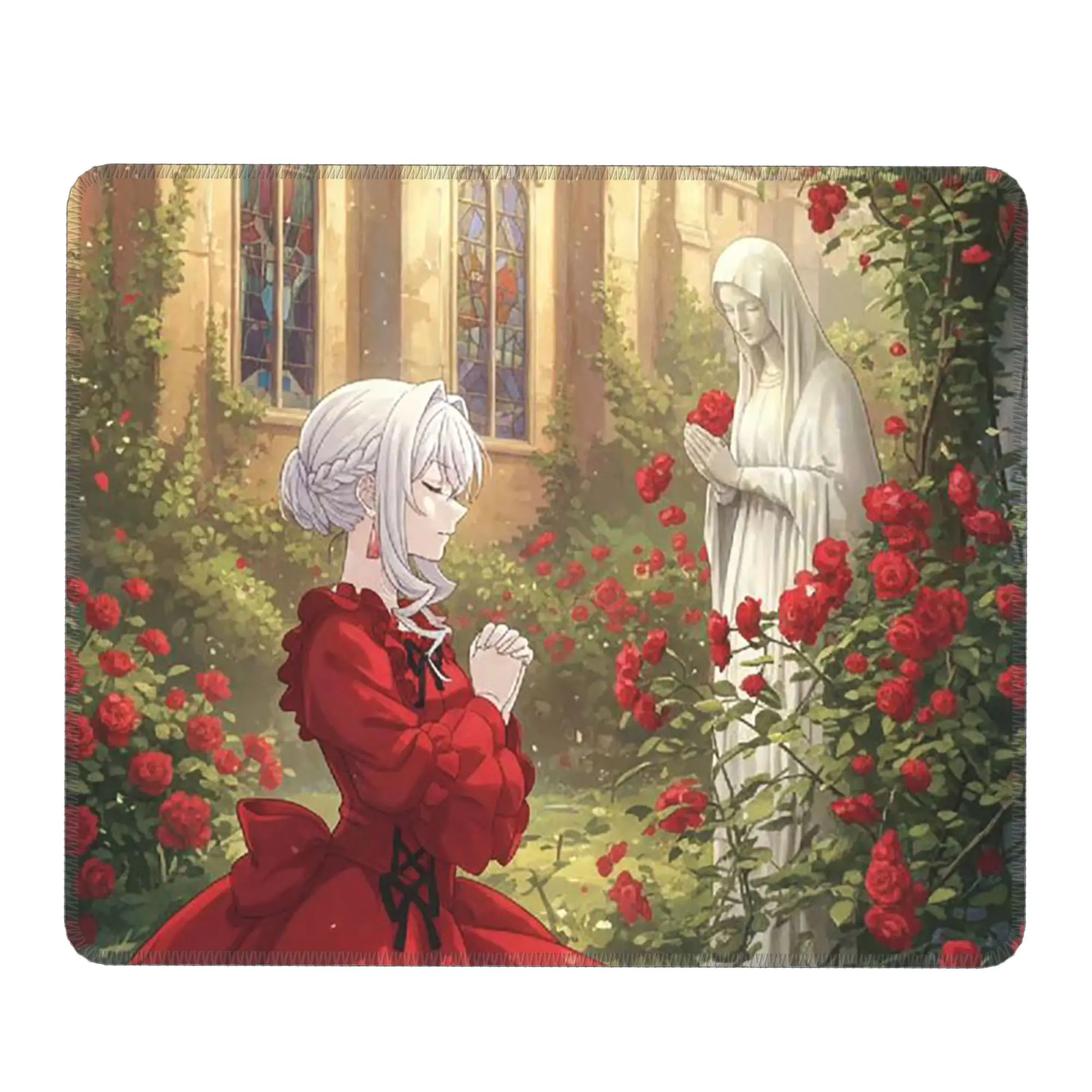 May I Ask for One Final Thing Anime Scarlet Mouse Pad Computer Keyboard Mouse Mat Gamer PC Laptop Desk Mat Office Table Mats