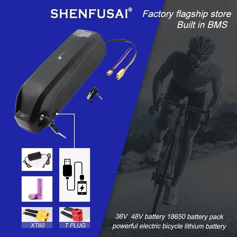 Hailong 25A, BMS electric bicycle lithium battery, original factory batteries 48V, 36V, 1500W, 1000W, 750W, 500W, 250W engines