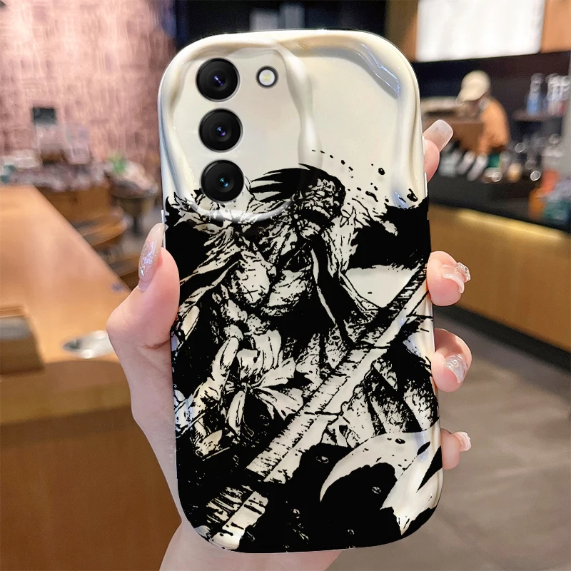 Anime Bleach Wave Case for Samsung Galaxy S24 S23 S22 S21 Ultra Plus S20 FE A73 A72 A71 A55 A54 5G A53 A52 A51 4G A50S A50 Cover