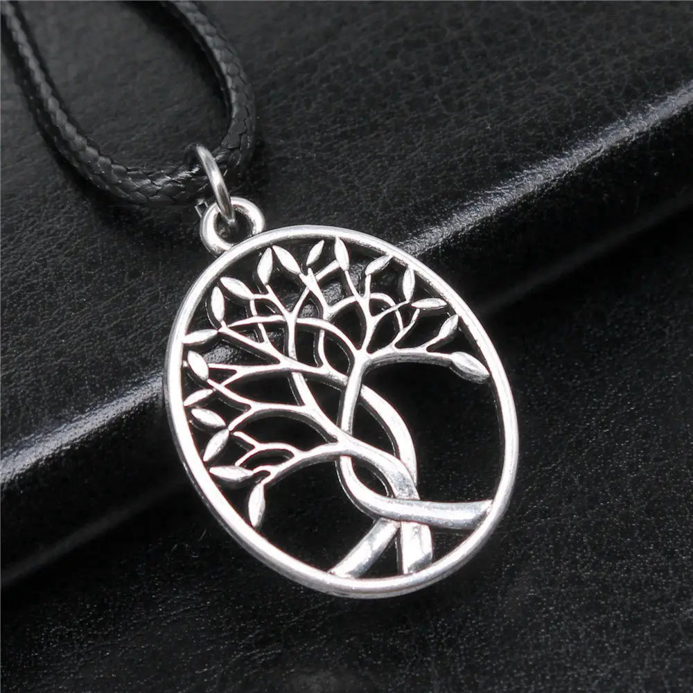 1pcs Tree Of Life Necklace For Girls Accessories Jewelry For Woman Diy Chain Length 45+4cm