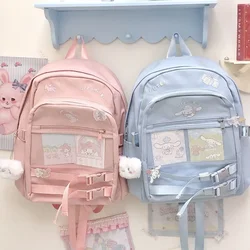 MBTI Sweet Cinnamoroll Womens Backpack Cute Original Blue Youth School Backpacks Japanese Style Fashion Female Aesthetic Bags