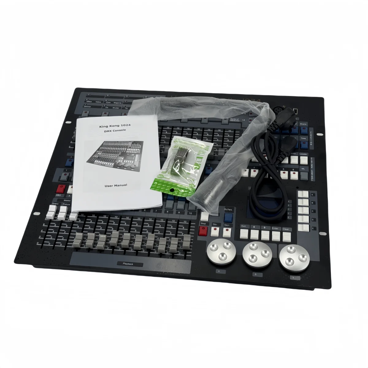 1024 DMX-console met flightcase DJ DMX 512-controller Geschikt voor Moving Head Light Par Light Series Podiumlichtapparatuur