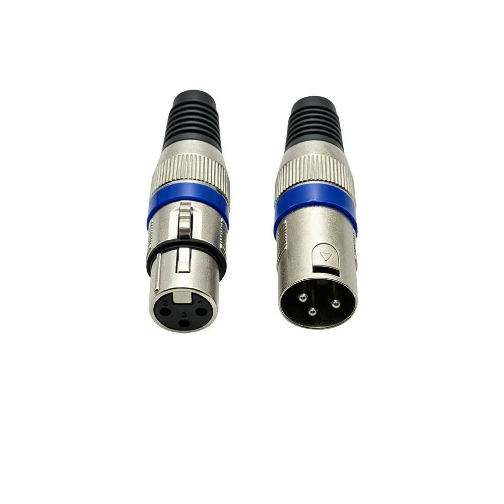 10Pcs 3pin XLR Connectors Male Female Plug Audio Microphone Wire Soldering 3 Pole XLR MIC Jack Plug Repair Connector Adapter