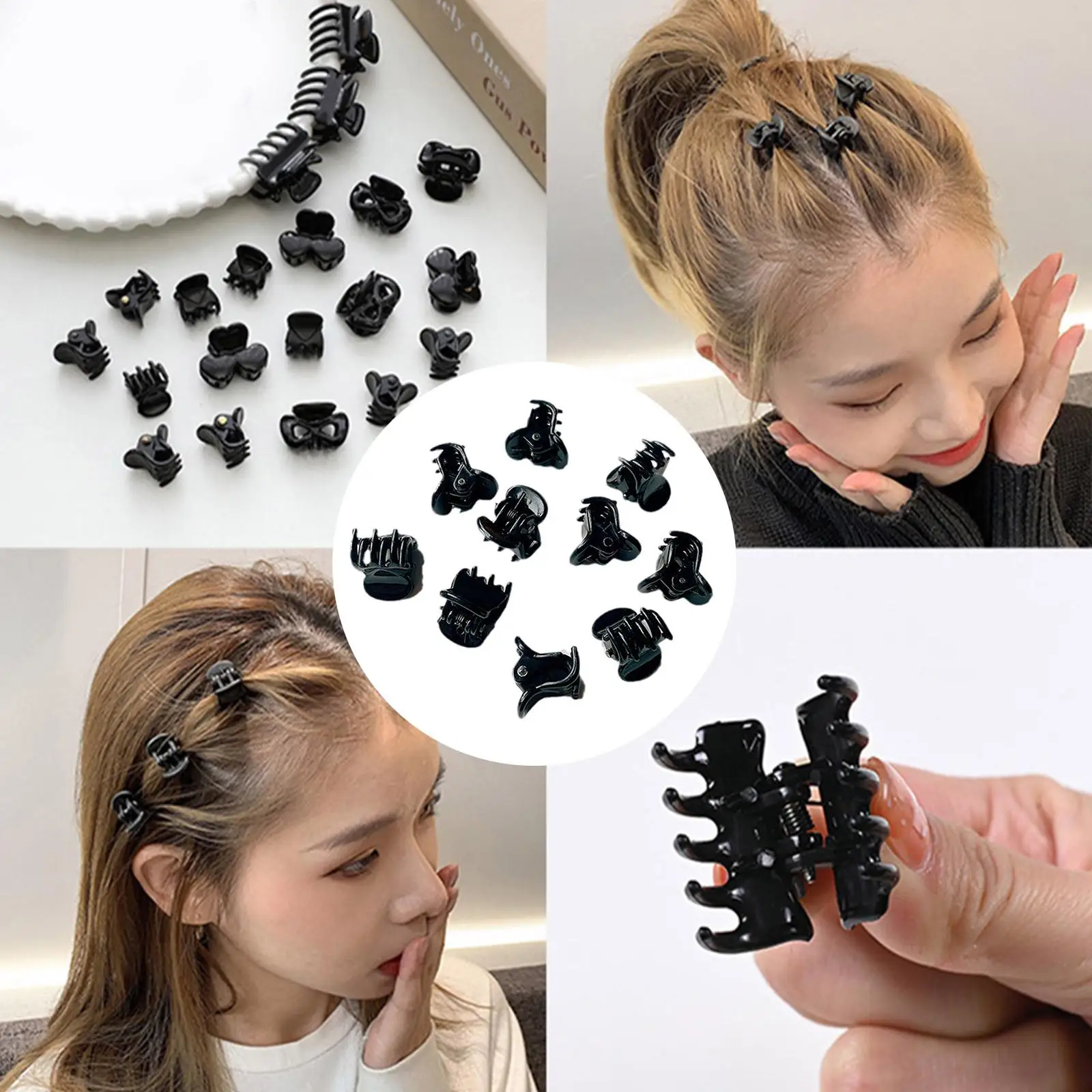 10Pcs Mini Hair Claw Clips For Women Girls Barrettes Crab Hairpins Styling Claw Clips Fashion Hair Accessories