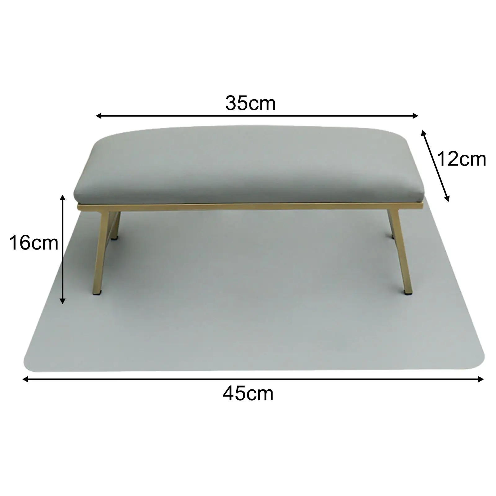 Nagelkissen und Matte, Nageltischmatten-Zubehör, Nagelkunst-Kissenmatten-Set aus Metall