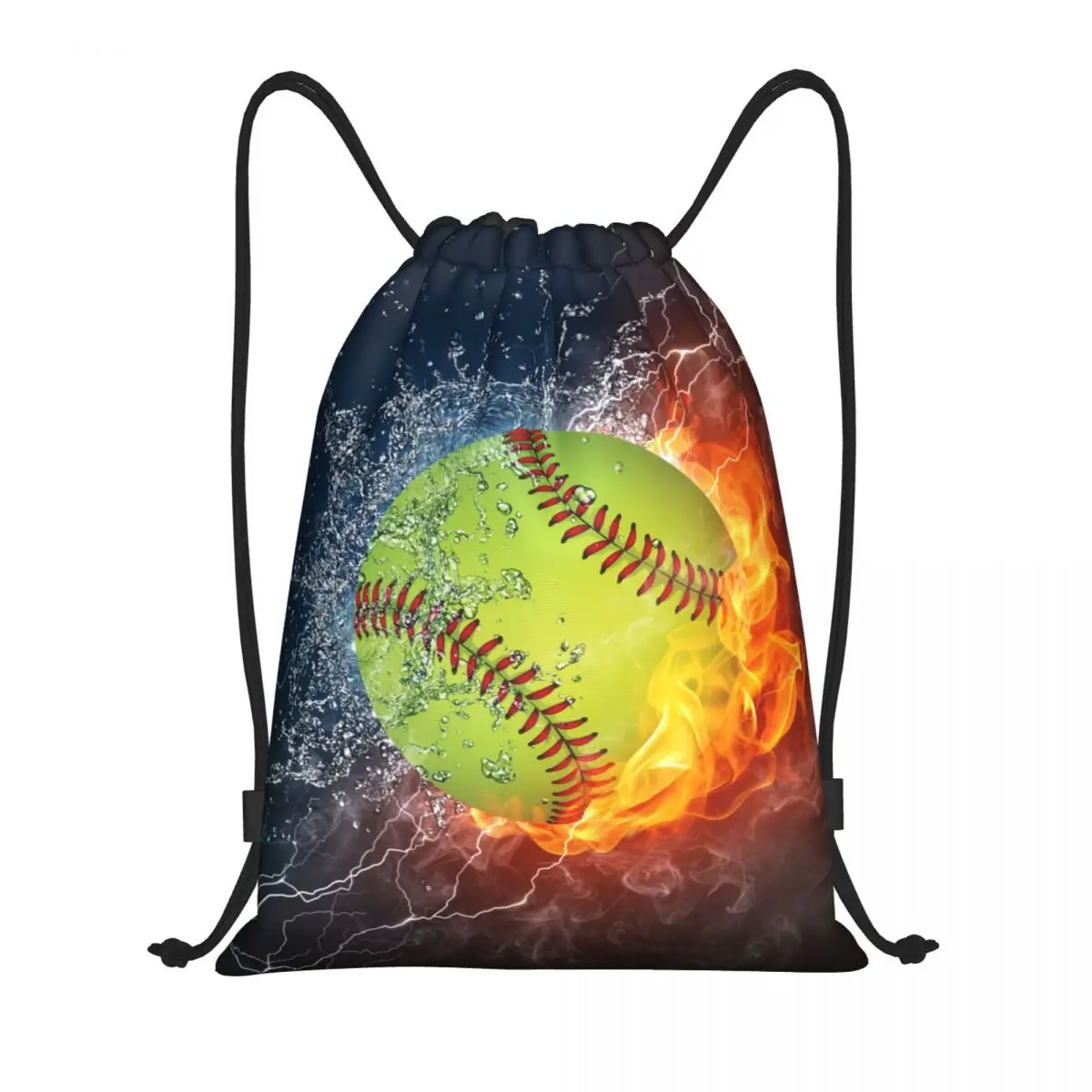 Volleyball Rugby Baseball Football Basketball Pattern Drawstring Bag for Shopping Yoga Backpacks Women Men Sports Gym Sackpack