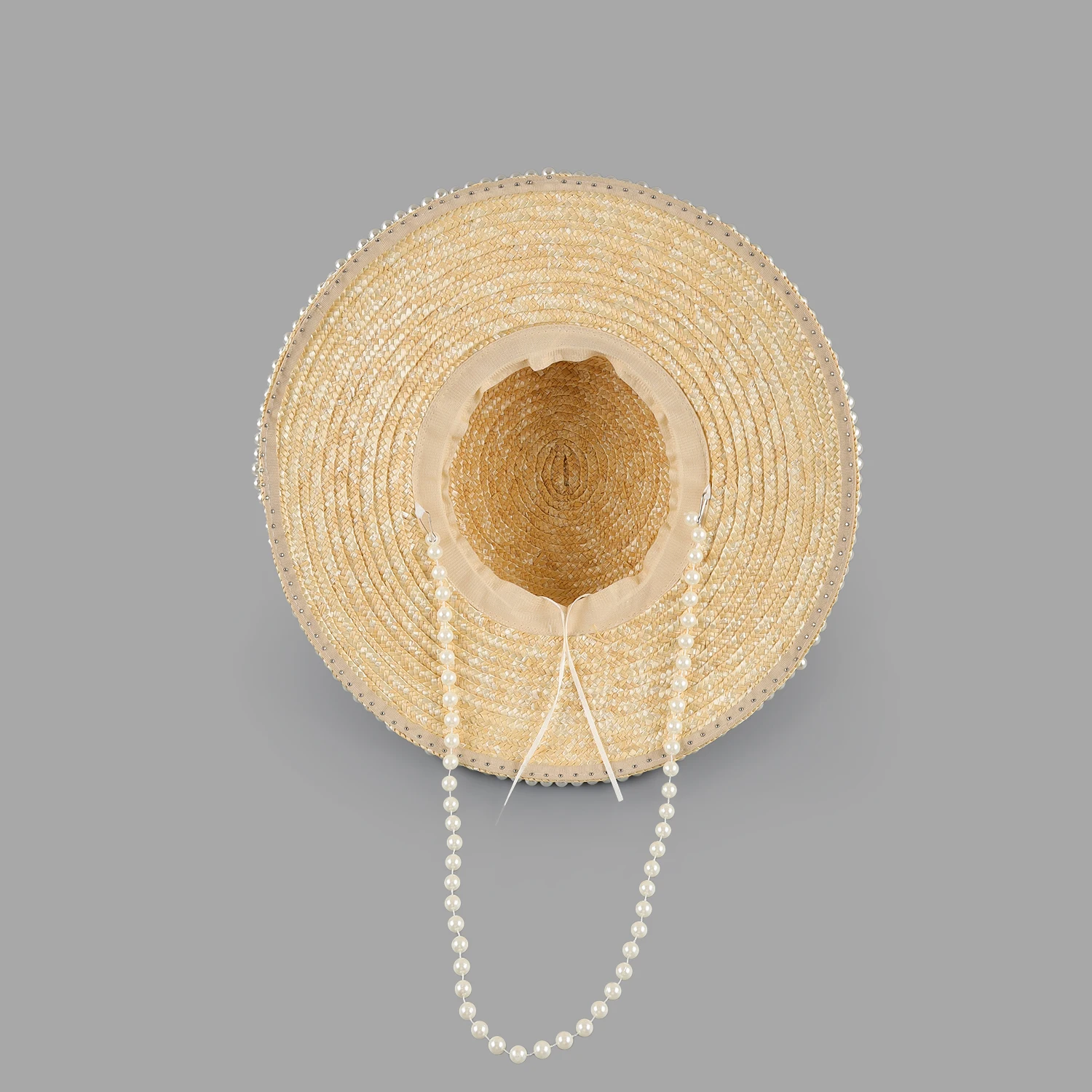 قبعة كنتاكي ديربي العصرية والساحرة، قبعة من القش على شكل سلسلة من اللؤلؤ على الشاطئ، غطاء رأس نسائي لحفلات الزفاف والشاي