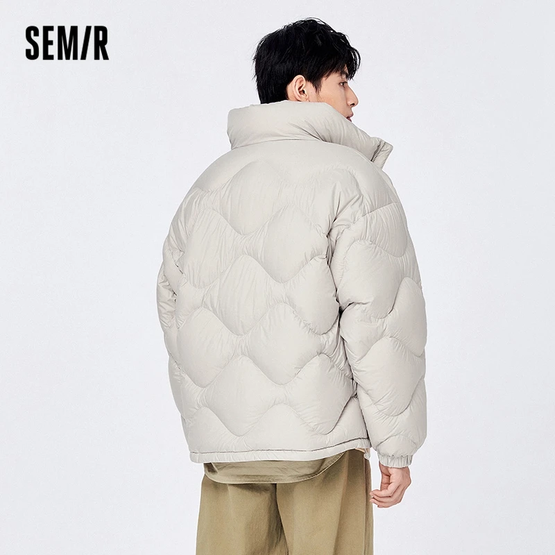 Semir-Chaqueta de plumón para hombre, chaqueta holgada a prueba de tres letras, ligera, cálida, combina con todo, 2022