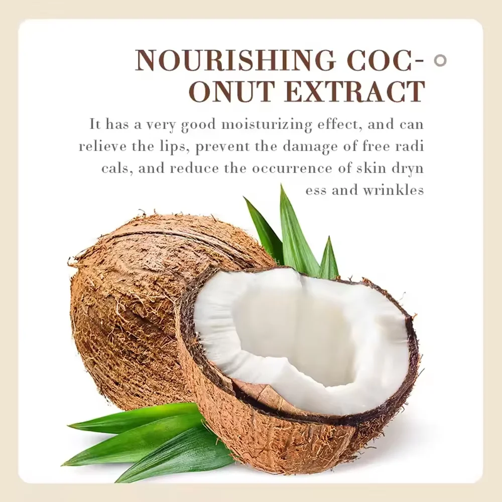 Coconut Lip Balm - บํารุงและให้ความชุ่มชื้นยาวนานสําหรับผู้ชายและผู้หญิง - Daily Care Lip Balm