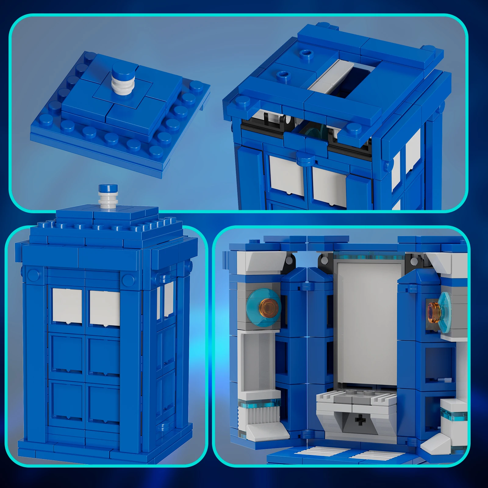 First Doctor Figure Building Block Model Toy Daleked Robot Door Openable Telephone Police Booth Time Machine Brick Toy Kid Gift