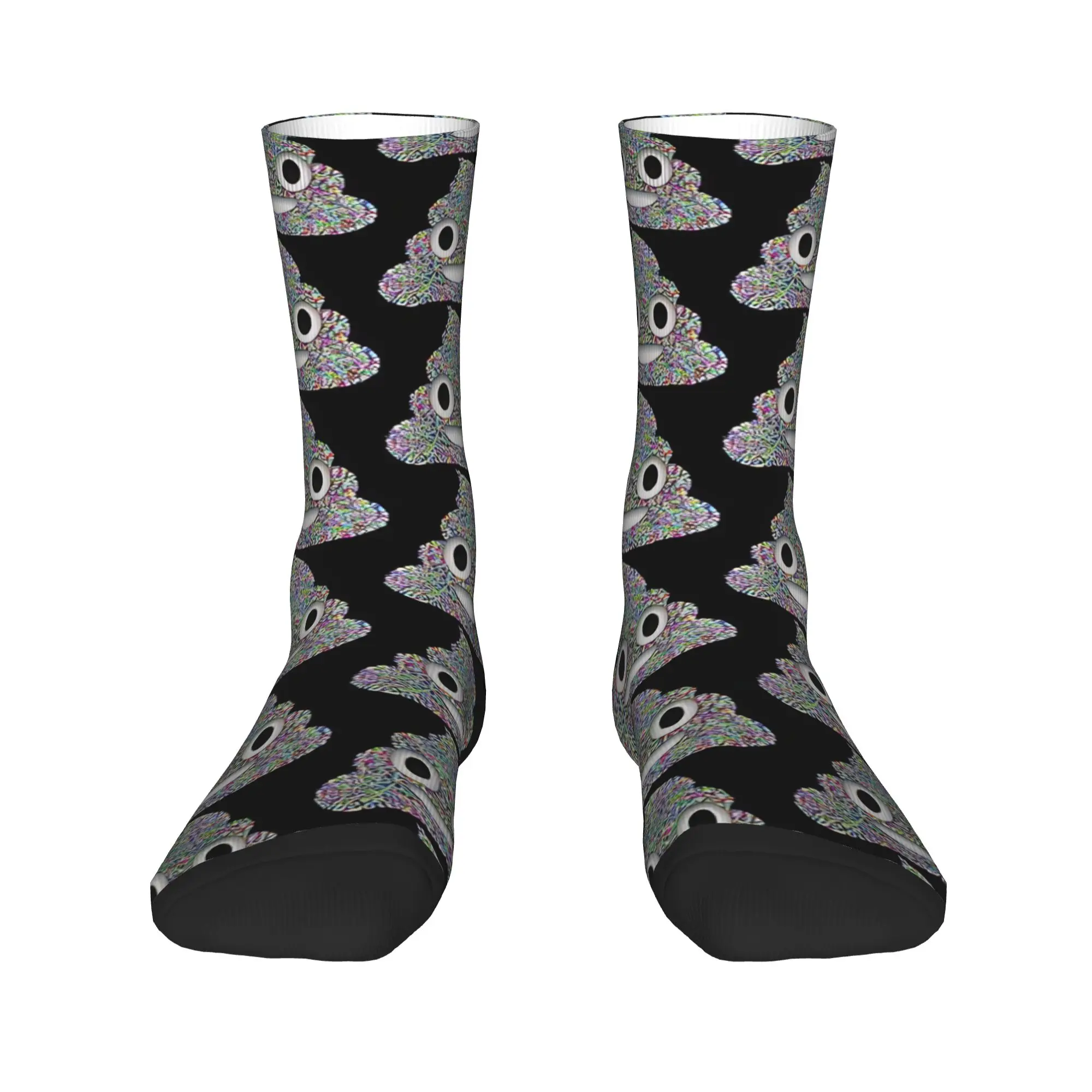 Poop Triangles Rainbow   Socks  Non Slip Stockings Men Soft Breathable Cycling Socks Spring Gothic Printed Socks