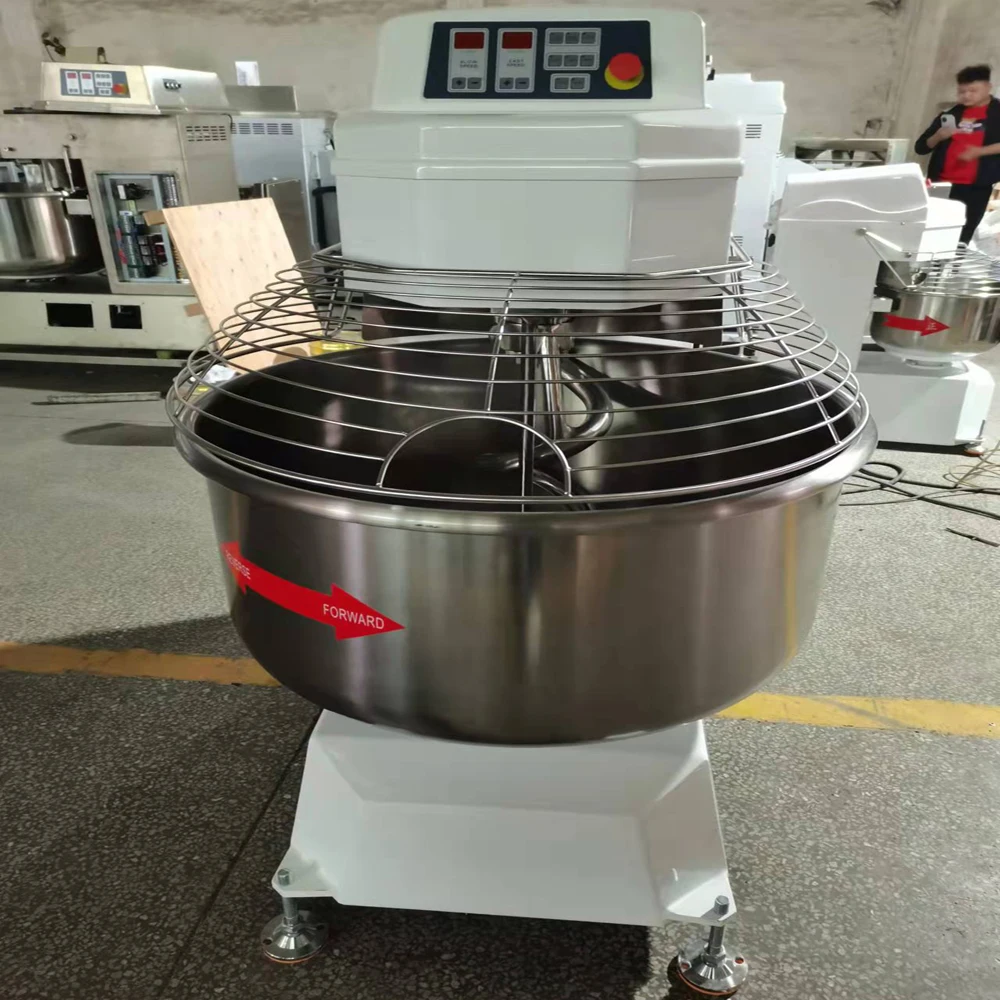 Customizable 60L 100L Spiral Mixer Heavy Duty Flour Kneader Dual Speed Commercial Bakery Equipment 380V