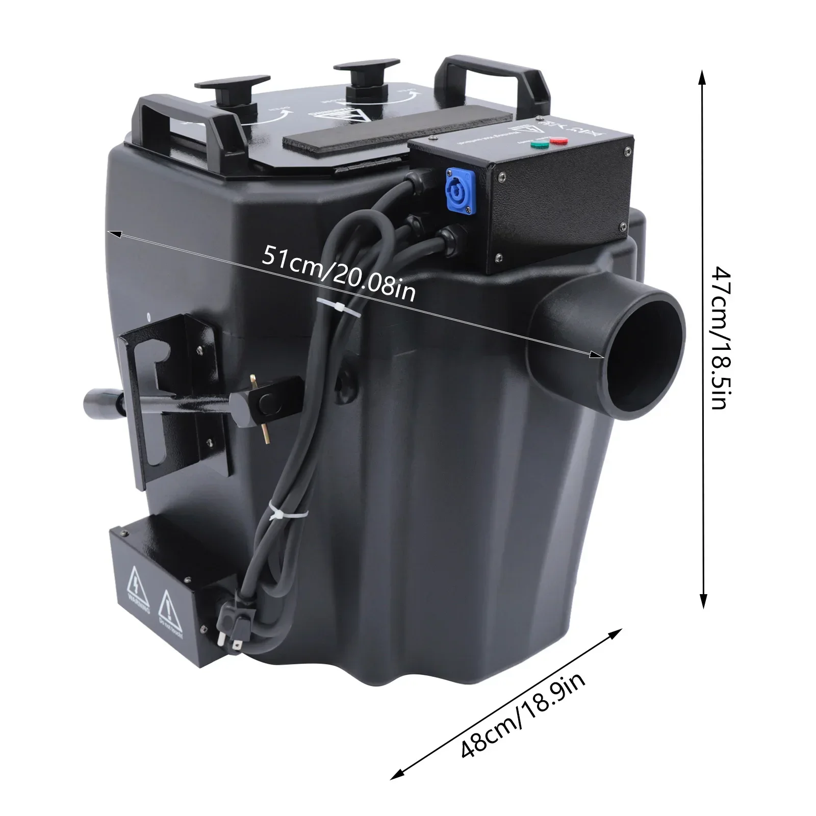 

6KW Dry Ice Fog Machine, Black Stainless Steel, Covers 2152 sq ft, Suitable for Large-Scale Stage Performances