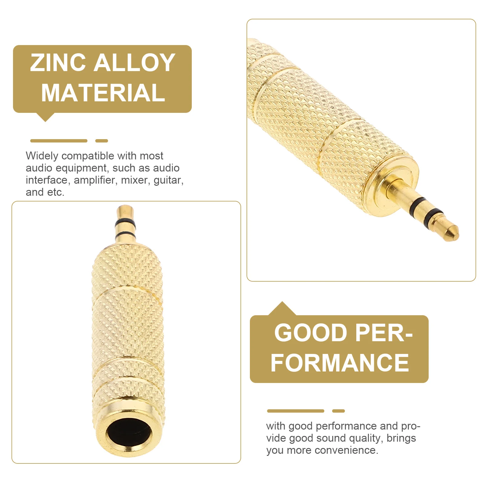 

6 шт. 6,35 мм «папа» на 3,5 мм «мама» аудиоадаптер разъем для наушников конвертер для аудиомикшера микрофон адаптер инструмента