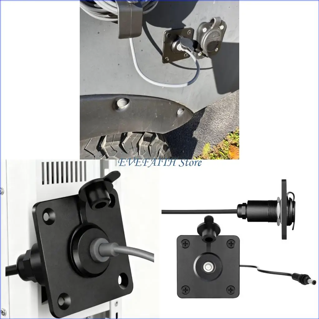 124B Easy Install Waterproof Electrical Outlet 5A Current Capacity Camping Power Component Designed for Satellite Mini Systems