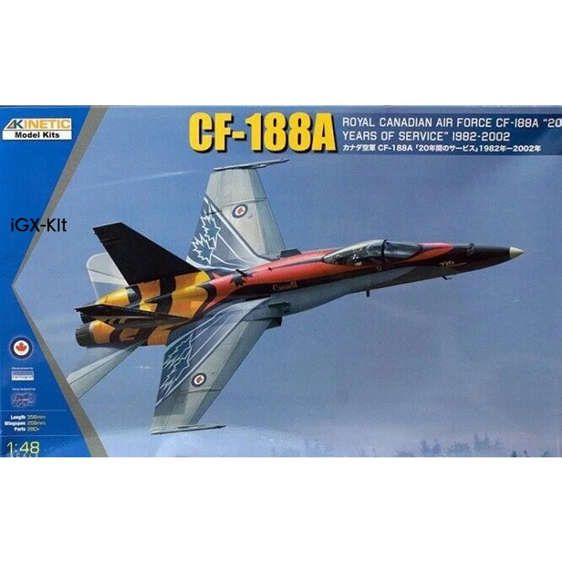 

Kinetic K48079 1/48 Scale CF-188A Rcaf 20 Anni Servizi Fighter Plane Military Hobby Toy Plastic Model Building Assembly Kit Gift