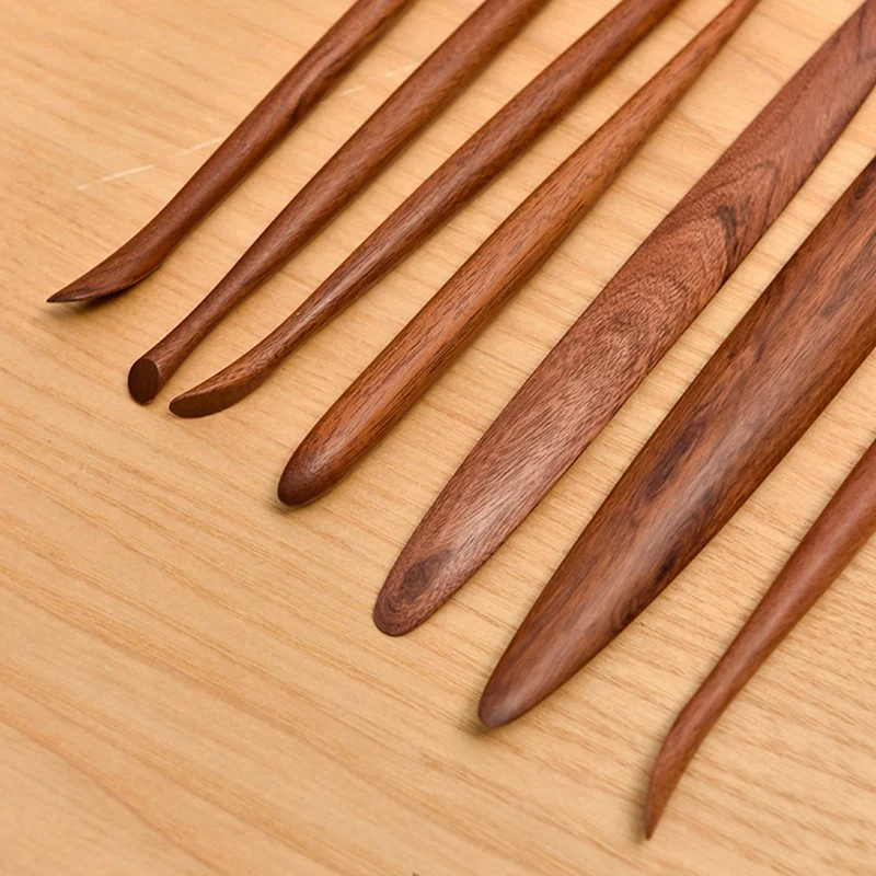 ABNO-Juego de herramientas de arcilla de cerámica hechas a mano-herramientas de tallado de arcilla de madera, tallado fino, lodos de colores para artes y manualidades