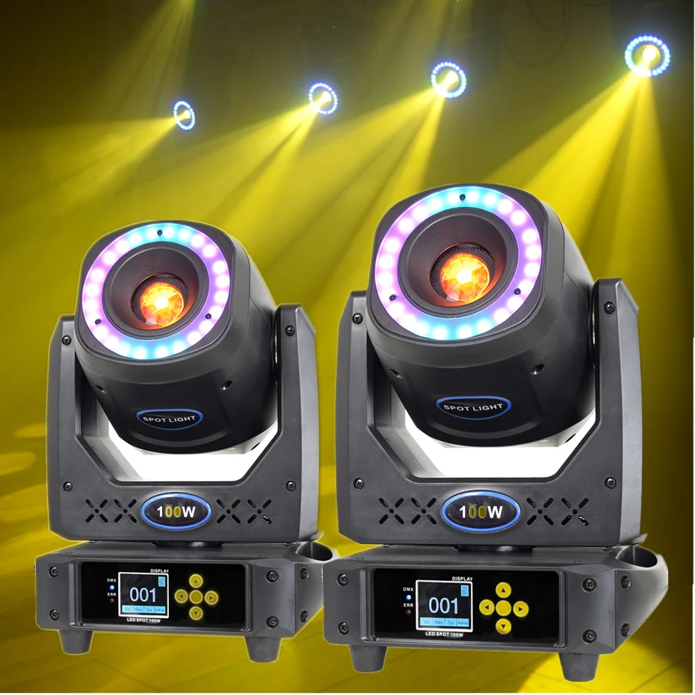 2pcs/lot moving head dj light 100W stage light dmx spot 100W movinghead party lights disco