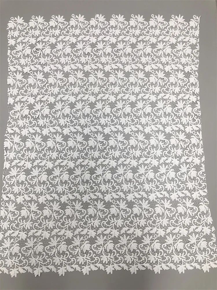 Neuer Stil Afrikanischer Spitzenstoff 2026 Hochwertige Wasserlösliche Bestickte Modische Weiche Spitze 5 Yards – Detail 15