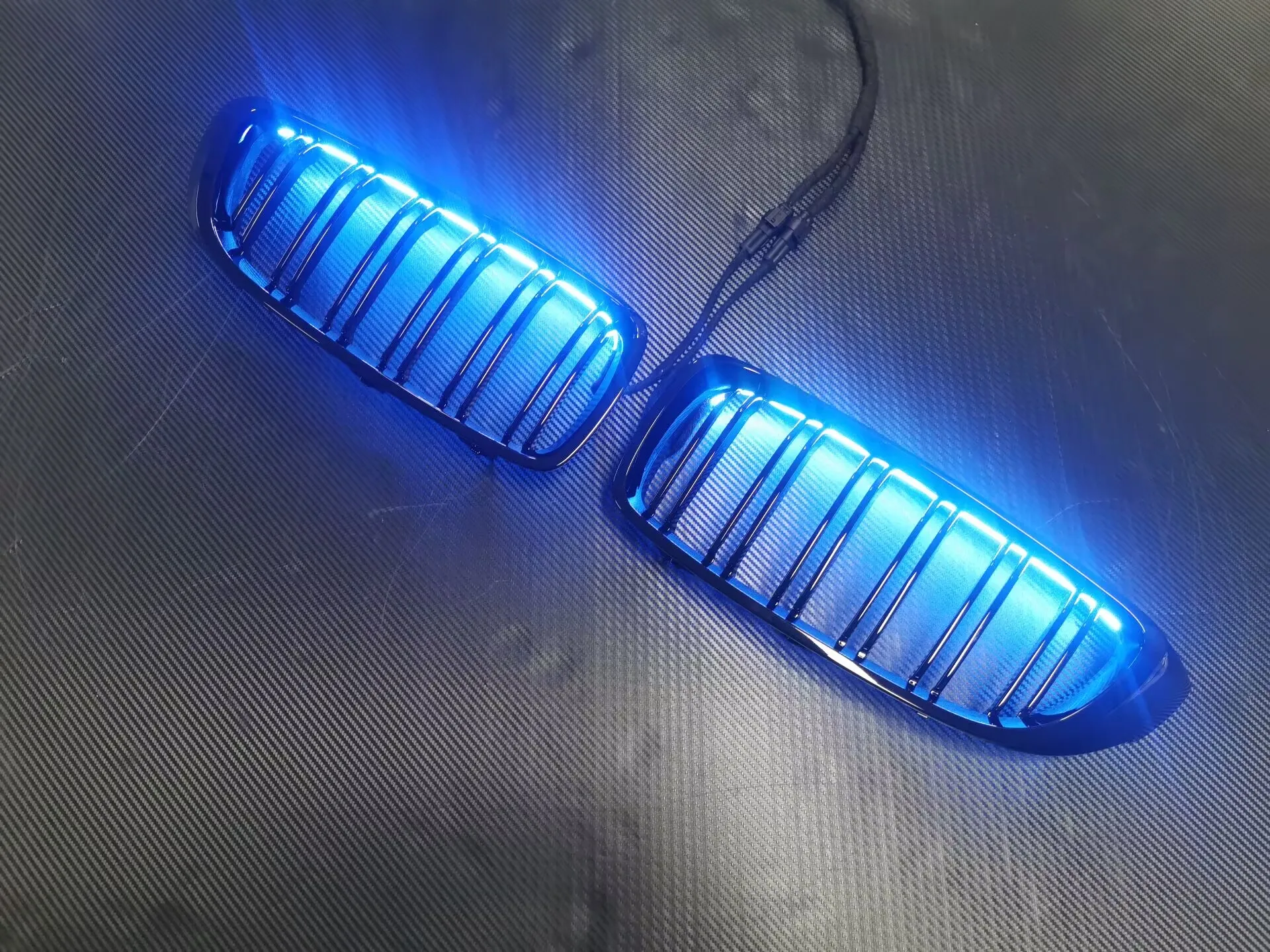 2014-2020 For BMW 4 Series M3 M4 F32 F33 F36 F80 F82  Front LED Grille Luminous Kidney Grills ABS Front Bumper Mask Grid Grille