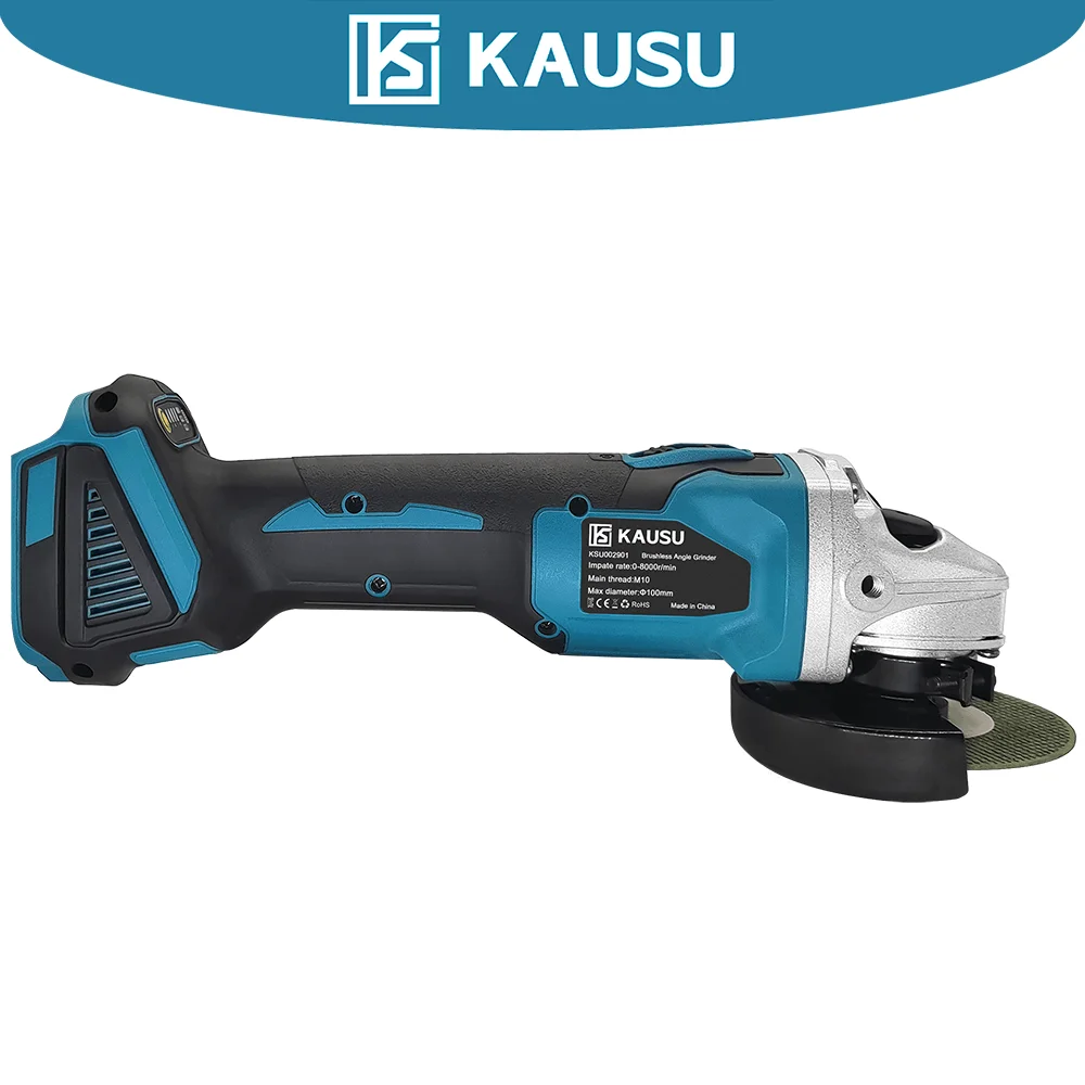 Bürstenloser 100 mm elektrischer Winkelschleifer, verstellbar, M10, wiederaufladbar, Schleifen, Schneiden, Holzbearbeitungswerkzeuge für Makita 18 V Akku