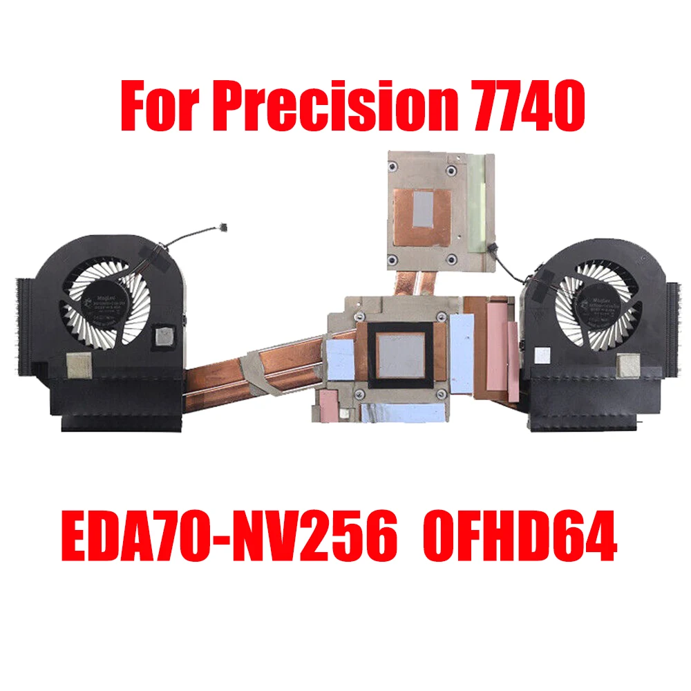 Imagem -01 - Dissipador Portátil com Ventilador Dell para Precisão 7740 Eda70-nv256 0fhd64 At2ka005zcl Novo dissipador portatil com ventilador dell para precisao 7740 eda70 nv256 0fhd64 at2ka005zcl novo 01