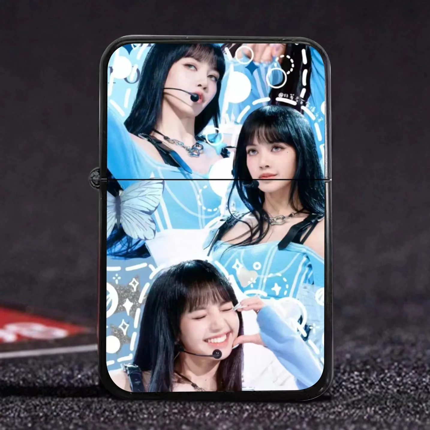 Lisa kerosene lighters, creative manga, Korean celebrity girl group, manga, collection, birthday gifts