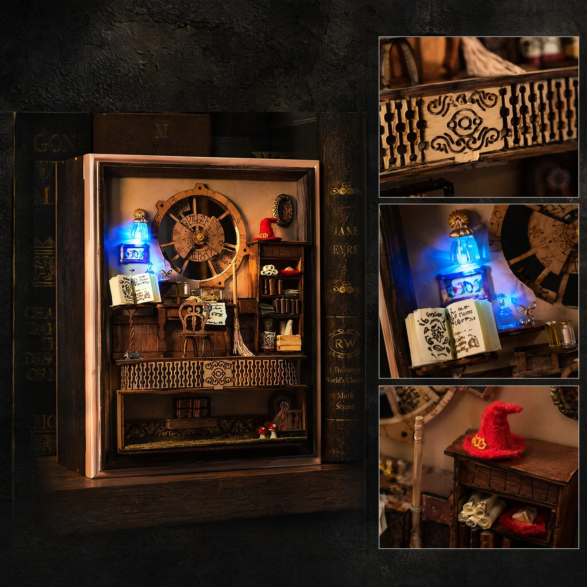 

DIY Magic Astrology Photo Frames Doll Houses Wooden Miniature Model Kit 3D Puzzle With Furniture for Friends Birthday Gift