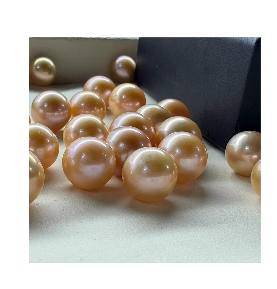 Huge 15-16mm Natural South Sea Genuine Pink Round Loose Pearl Undrilled AAA