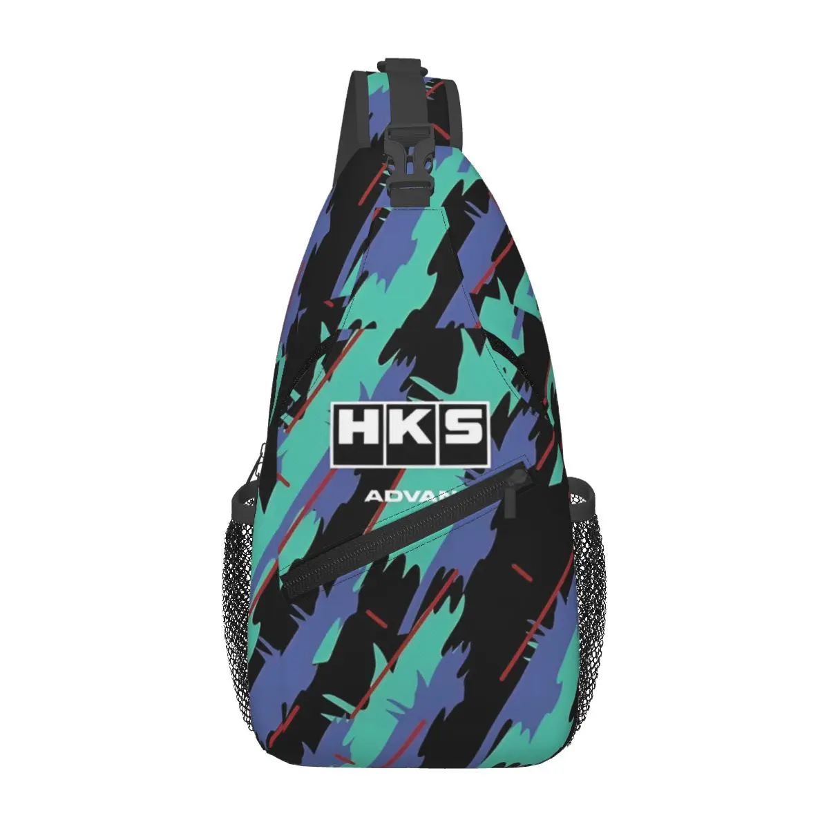 Sling Bag for Men Women HKS Super Oil Retro Livery Crossbody Backpack Casual Hiking Daypack for Travel Sport Running Chest Bag