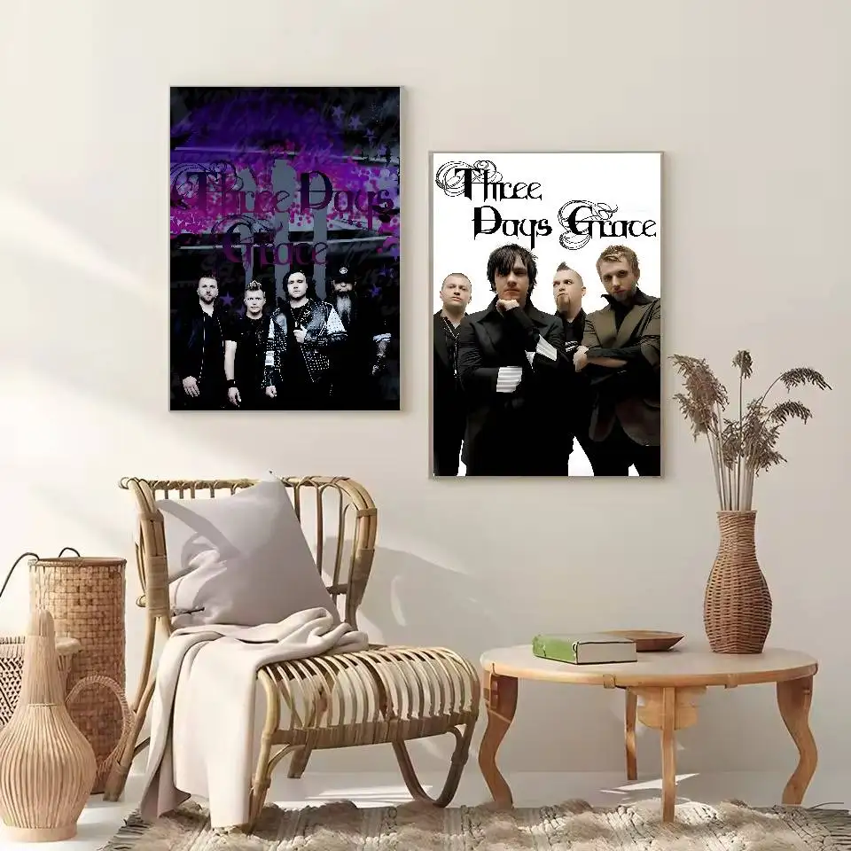 T-Three D-Days G-Grace BAND ملصق ذاتي اللصق فني مقاوم للماء ورقة ملصق مقهى بار غرفة النوم جدار ديكور