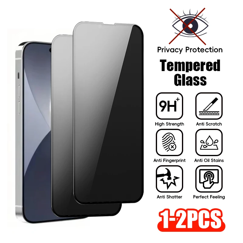 

Privacy Screen Protector For iPhone 17 Pro 16 15 Pro Max Anti-Spy Glass 14 13 12 11 Pro 15 14 Plus Anti-Scratch Tempered Glass