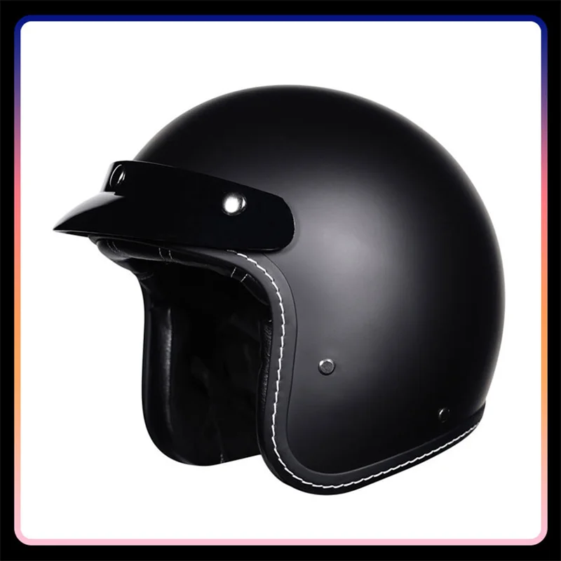 

DOT Approved Retro Jet Helmets for Motorcycle Riding Open Face Helmet Moped Scooter Motorbike Vintage 3/4 Open Half Helmet Men