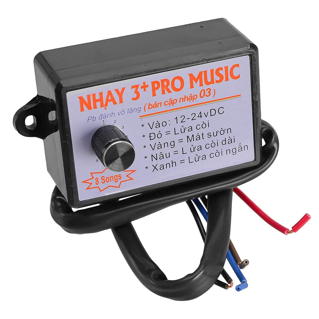 Nhay 3+Pro Music Rapid Horn Relay Controller 12-24V 8Tones Fit for Motorcycle Marine Boat Car