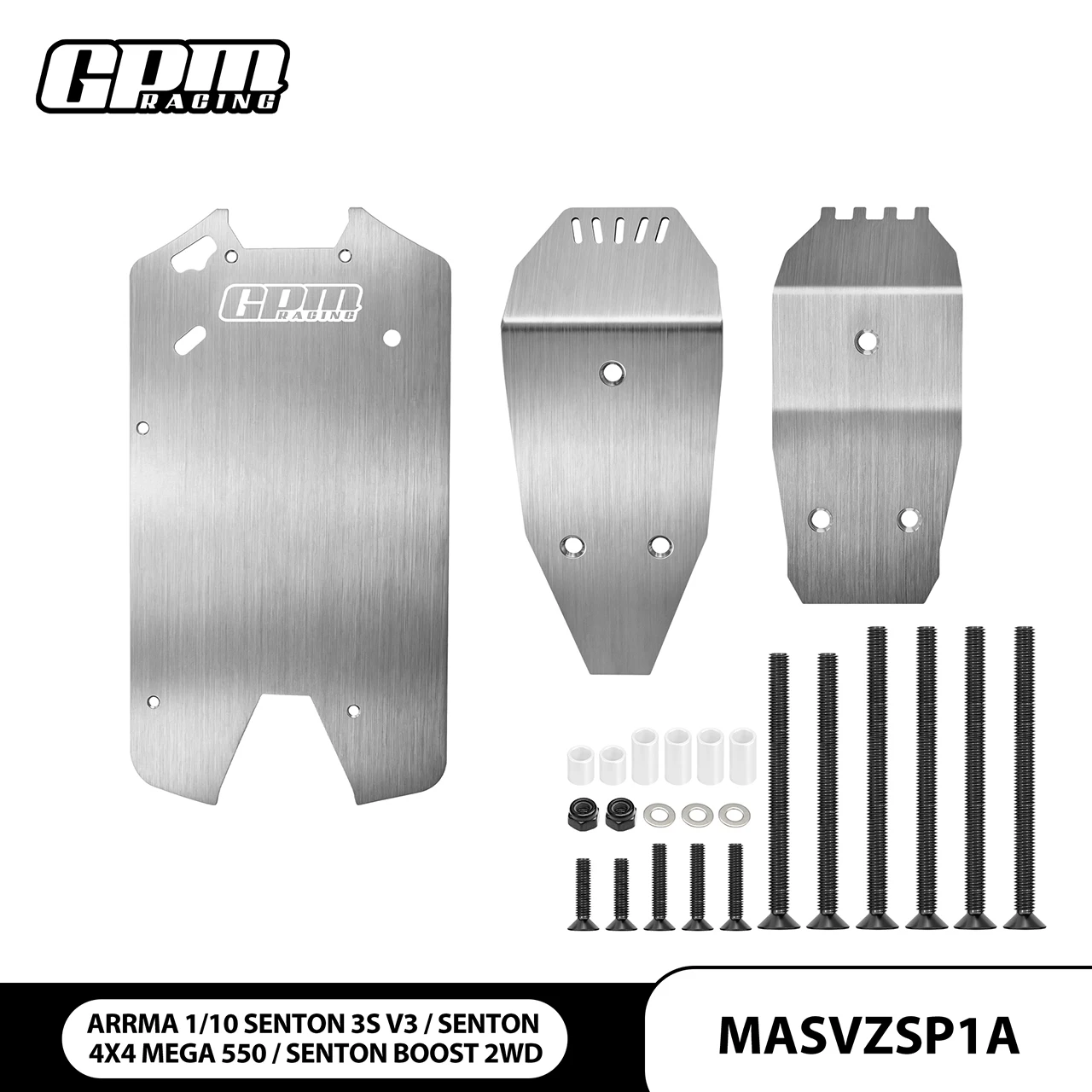 

Основное шасси и бампер из нержавеющей стали GPM для ARRMA 1/10 Senton V3 3S Typhon V3