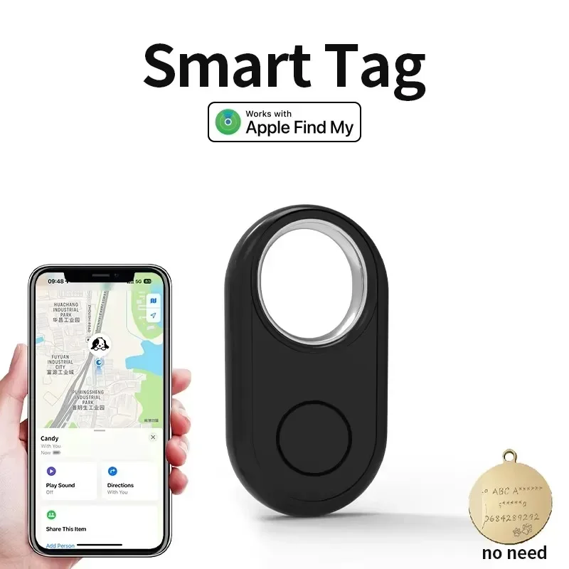 Bluetooth Real Time Tracking Sound Positioning Tag With Apple Find My app Smart Tracker Replacement to Normal Pet Collar Work