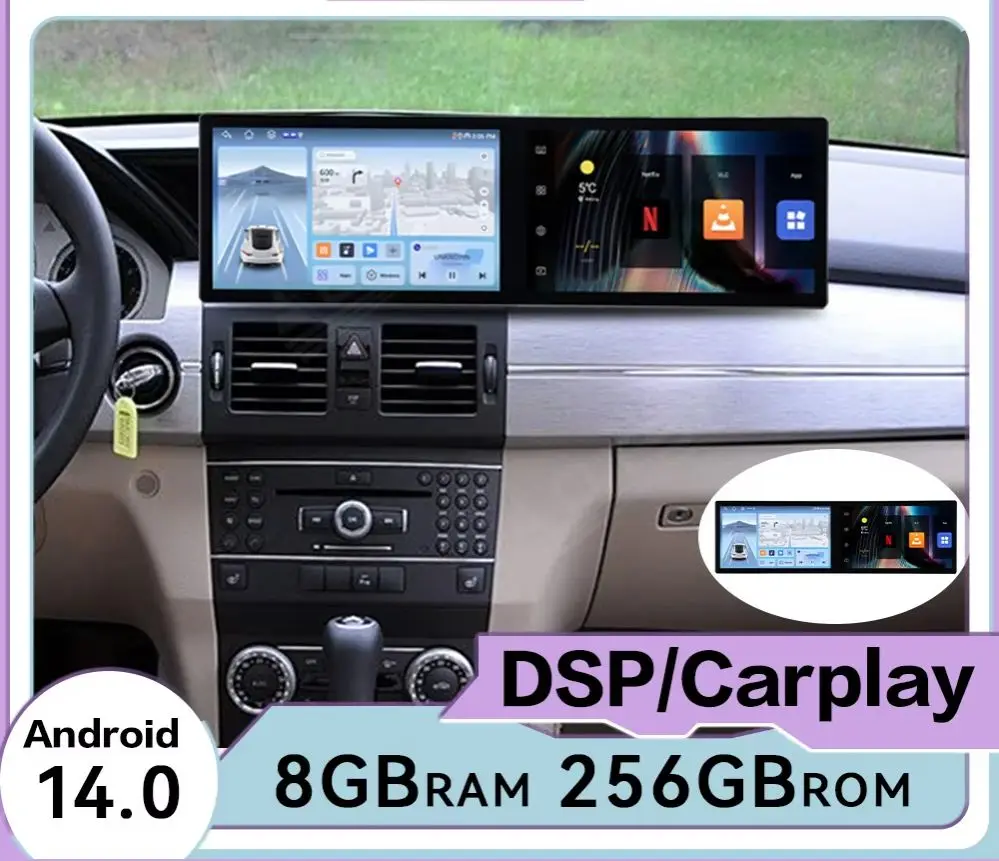 Upgrade Voice Multimedia Receiver Android Auto For Benz GLK 2008~2012 GPS Navigation Automotive Stereo Car Radio IPS Head Unit