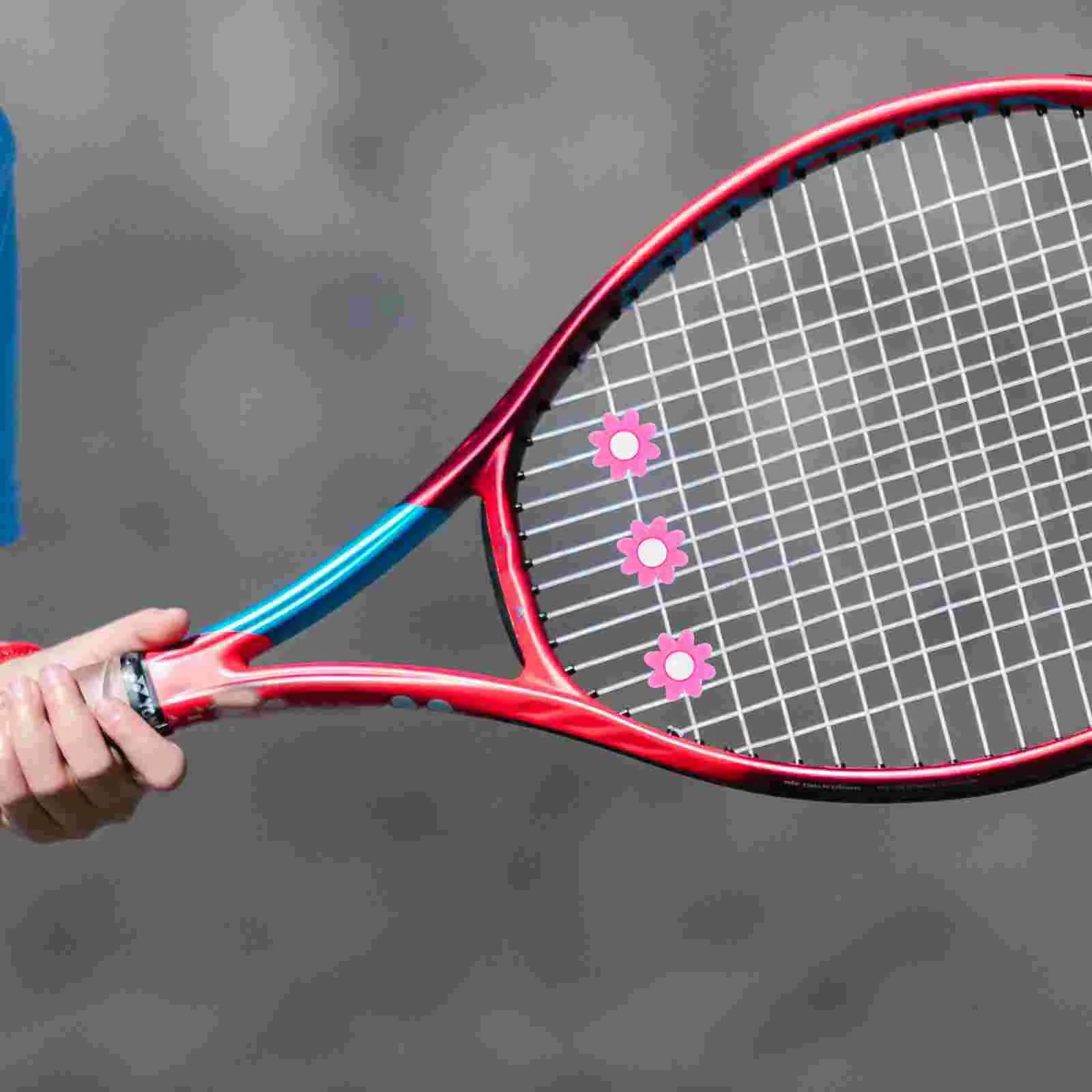 6 Pcs Tennis Racket Dampener Flower Shock Absorber Decorative for Flower-shaped