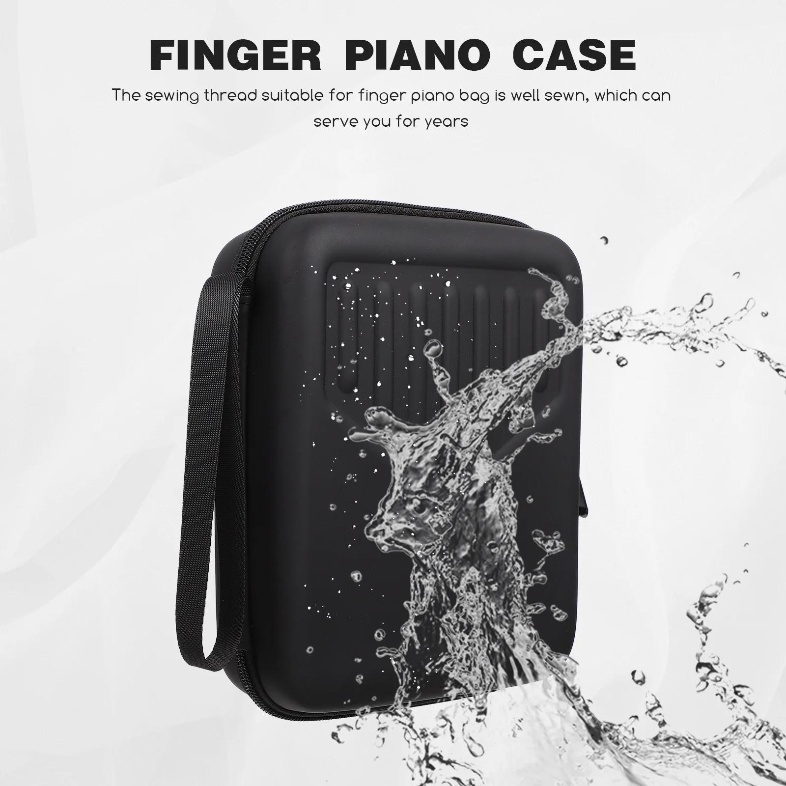 Borsa per pianoforte Kalimba per pollice Custodia durevole in PU Eva Spandex per regalo accessorio per strumento musicale portatile per pianoforte da dito