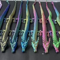 4/12pcs 3D Printed Chinese Dragon Ornament, Random Color, Ideal For Car Dashboard, Party Decoration, Festival Home Decoration