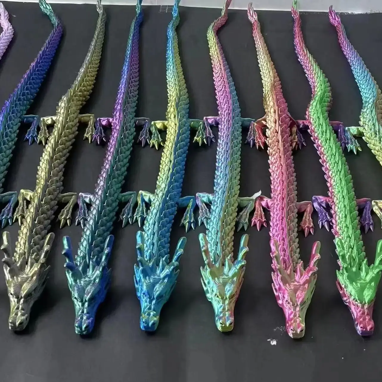 1/4/12pcs 3D Printed Chinese Dragon Ornament, Random Color, Ideal For Car Dashboard, Party Decoration, Festival Home Decoration