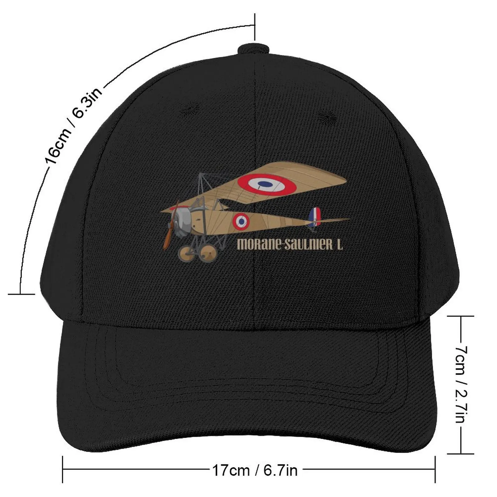 Morane-Saulnier Type L French WWI Parasol Wing Fighter Plane Gift Baseball Cap New Hat fishing hat Ladies Men's