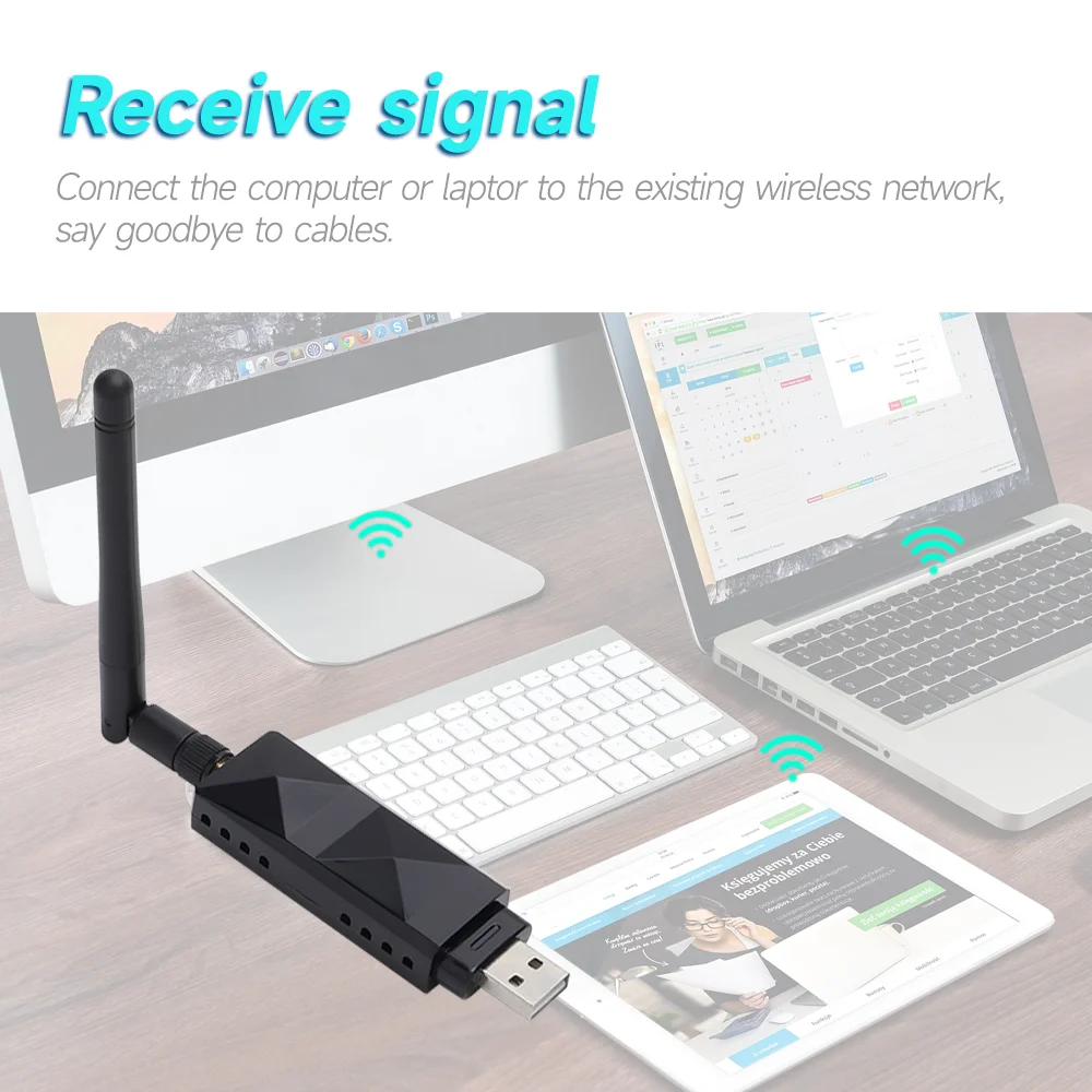 Adattatore USB Wi-Fi NetCard Con Chipset AR9271 – Antenna 2 DBi Rimovibile, Plug And Play, Compatibile Con PC, TV E Router Soft, Per Connessione Stabile E Veloce